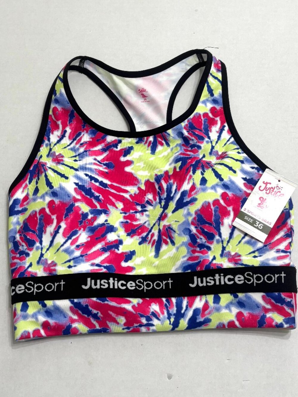 NWT Justice Girls Sports Bra